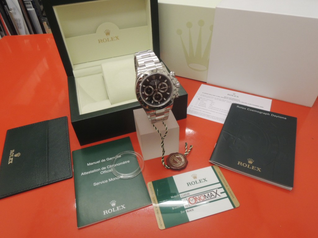 《美品》ROLEXデイトナ116520現行Sサイズスリーブ付BOX 付属品15点