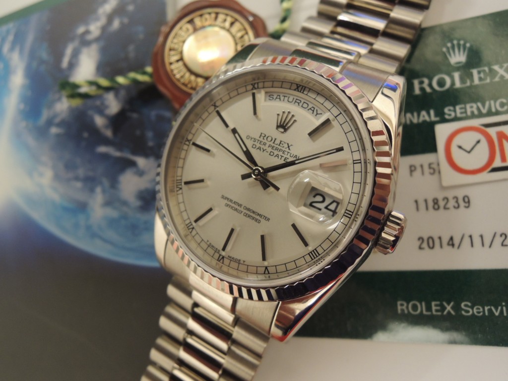 ロレックス Rolex デイデイト プレジデントブレス 18KWG 1コマ購入して